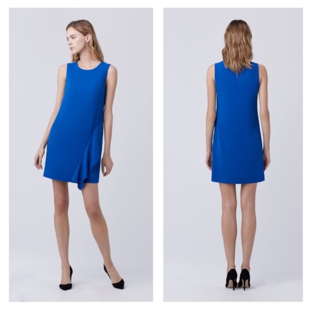 NWT Diane Von Furstenberg Vibrant Blue Mini Dress